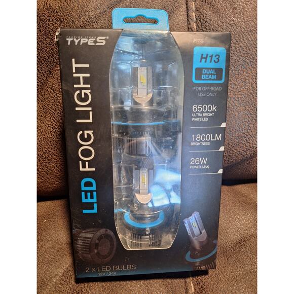 TYPE S H13 LED Fog Light Dual Beam  Bulbs (A4) New In Open Box - Picture 1 of 5